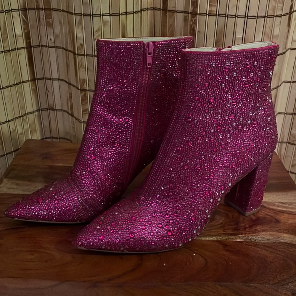Betsey Johnson Pink Cady Boots